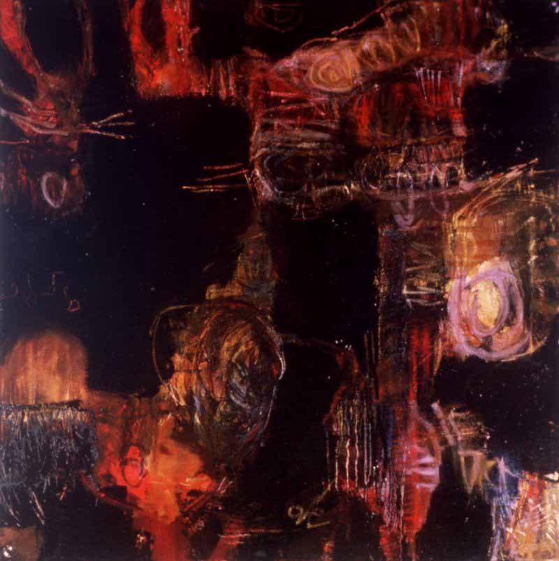 Indian Summer: Totem, 24" x 24" (61 x 61 cm), Oil/Canvas, 1993