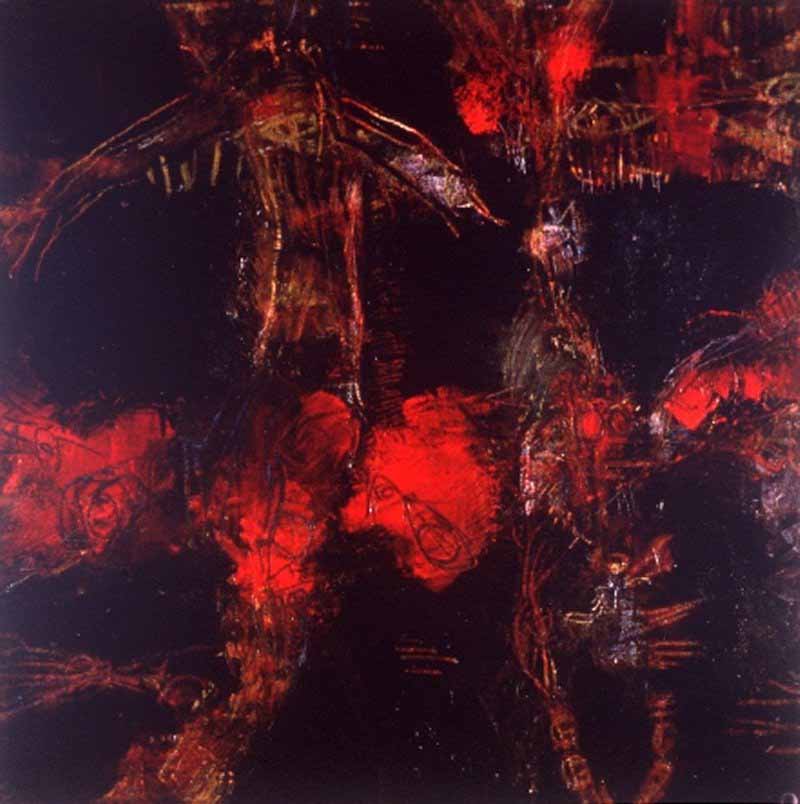 Indian Summer: Das Werben, 24" x 24" (61 x 61 cm), Oil/Canvas, 1993