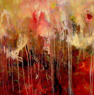 Exploding Heart, 50x50", Oil/Canvas, 1995